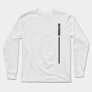 Minimalism design by minimal DM (Black vertical version) Long Sleeve T-Shirt